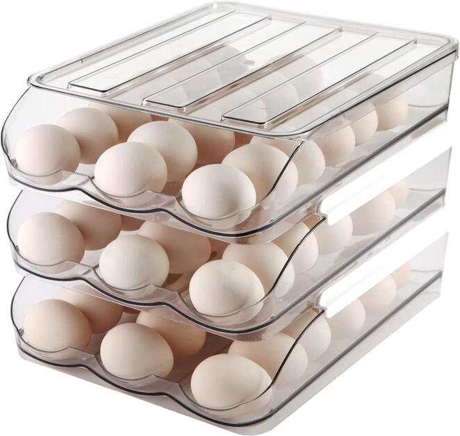 mesrosa 3 layer rolling egg storage container