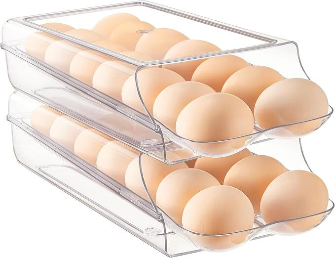 vtopmart clear rolling egg holder for fridge vtopmart clear rolling egg holder for fridge