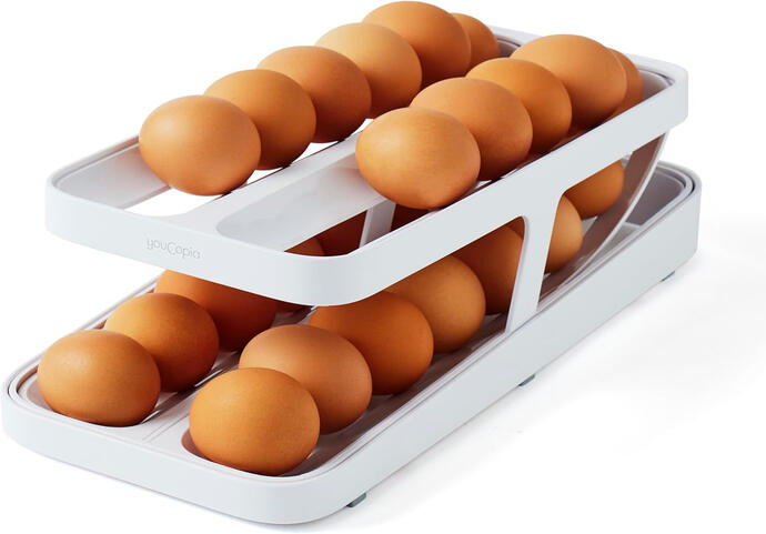 rolldown double track egg dispenser